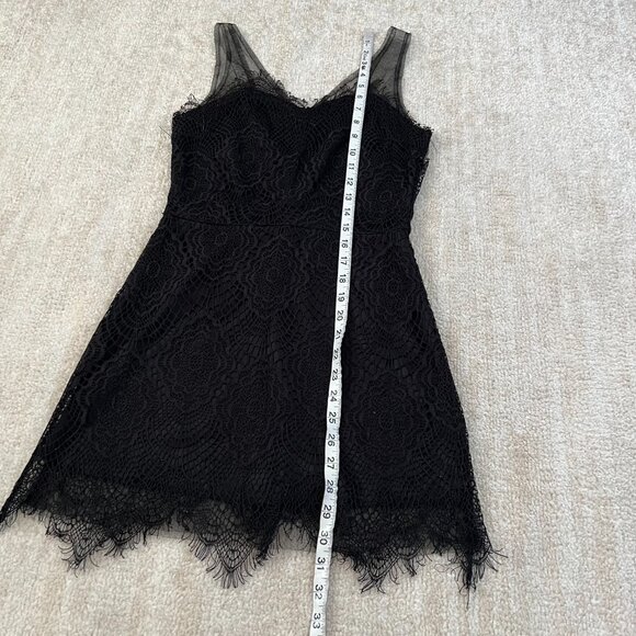 I Joah Black Lace Mesh Cocktail Summer Low Back Mini Dress S - Picture 5 of 11